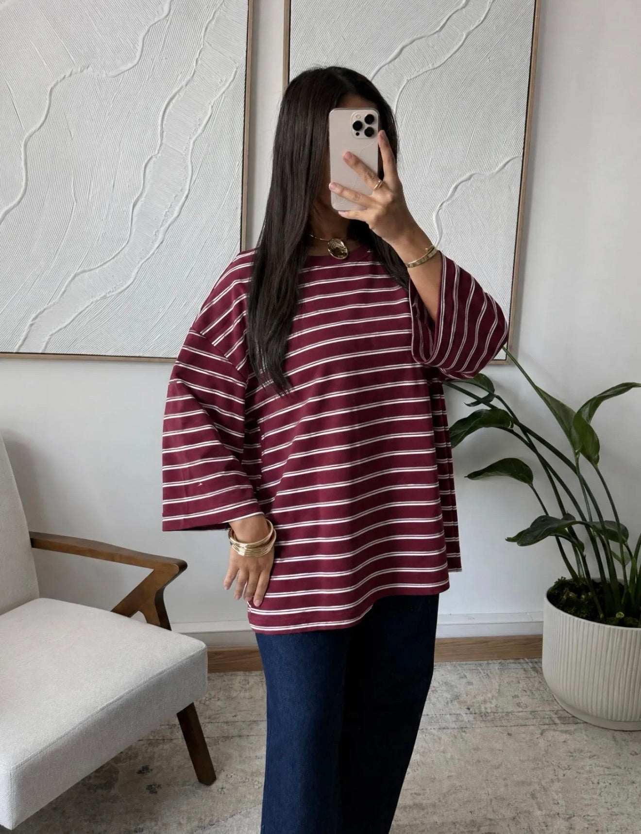 T-shirt oversize Rayé