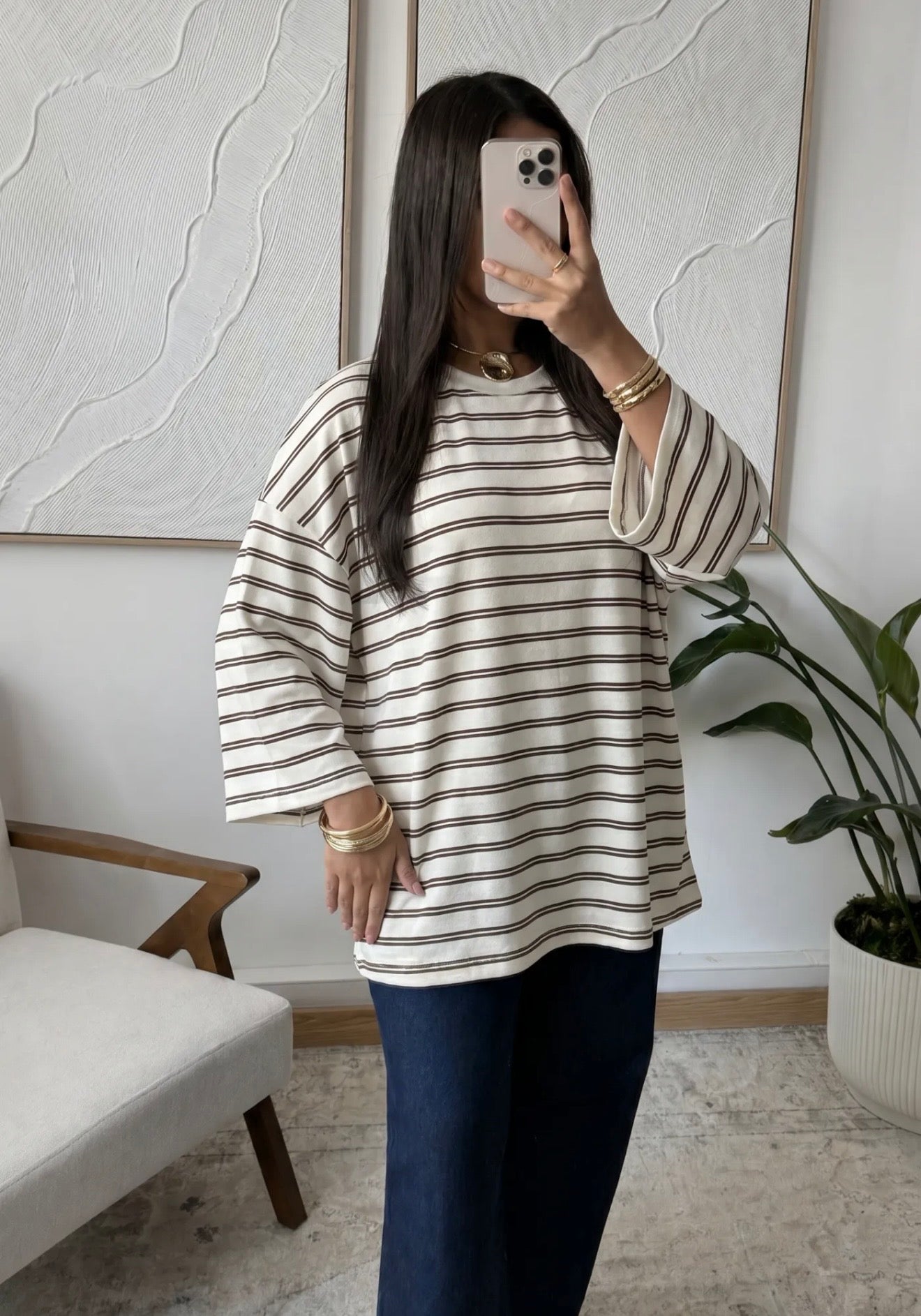 T-shirt oversize Rayé
