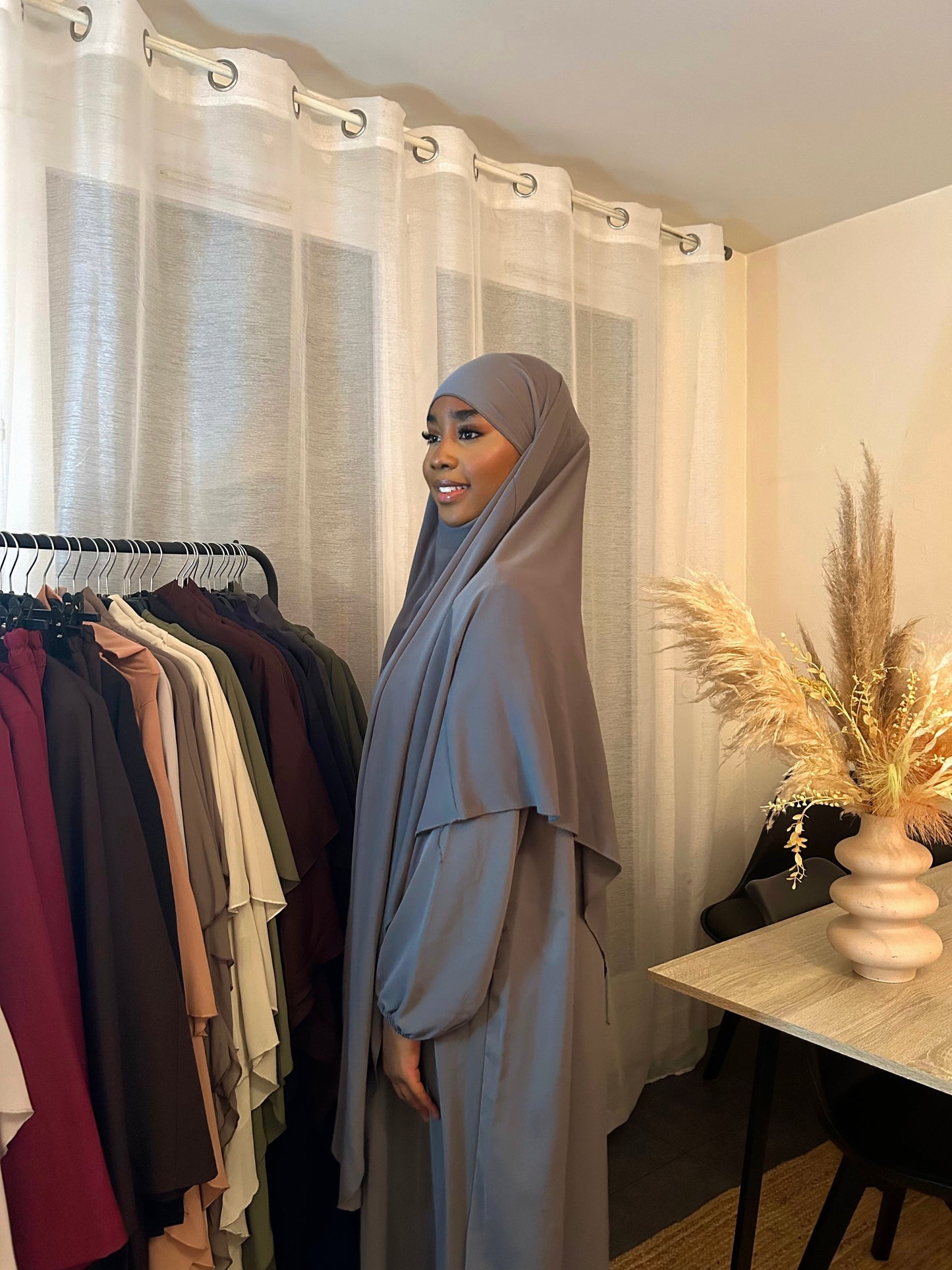 Ensemble Khimar et Abaya - Soie de Médine